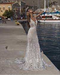 Daily Wedding Dress Inspo On Instagram Sun Kissed This Plunge Front Lian Rokman Number Is Sure To Panache Bridal Wedding Dresses Wedding Dress Gallery