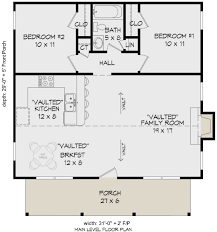 House Plan 940 00139 Cabin Plan 900 Square Feet 2 Bedrooms 1 Bathroom Small House Floor Plans Small Cabin Plans Cabin Plans