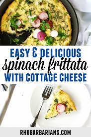 Easy Spinach Artichoke Cottage Cheese Frittata Rhubarbarians Recipe Vegetarian Breakfast Recipes Easy Spinach Frittata Vegetarian Easter Recipes