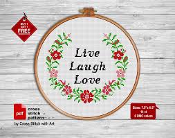 You can never have too much love Inspirational Quote Cross Stitch Pattern Live Laugh Love Etsy Cross Stitch Patterns Quotes Cross Stitch Cross Stitch
