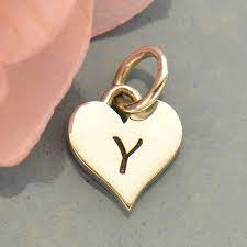 | see more about r, letter . Small Silver Letter Heart Charm Initial Y