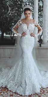 24 Trumpet Wedding Dresses That Are Fancy Romantic Wedding Dresses Guide Bridal Gowns Mermaid Long Sleeve Mermaid Wedding Dress Scoop Wedding Dress