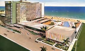 Carillon Hotel Miami Beach Fl Oceanfront 68th To 69th Sts Postmarked 1957 Miami Beach Florida Fontainebleau Hotel Miami Beach Deauville Hotel Miami