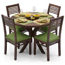 Complete your dining room, restaurant or patio with this chic bar table and chair set. Liana Zella 4 Seater Dining Table Set Urban Ladder