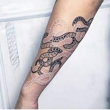 55 Snake Tattoo Ideas Around Arm Tattoo Black Snake Tattoo Snake Tattoo