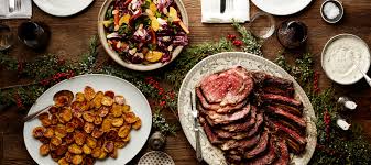 An elegant prime rib dinner for the holiday menu. Easy Christmas Dinner Menu With Beef Rib Roast Epicurious