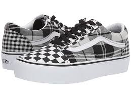 Black And True White Checkered Vans Vans Old Skool Platform Vans Old Skool Vans Womens Vans