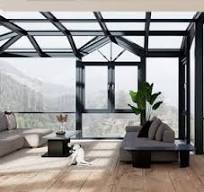 China Customized Prefabricated Aluminium Aluminium Sunroom Greenhouse  Beautiful Garden Glass Conservatory with Double Soundproof Heatinsulation  Glass