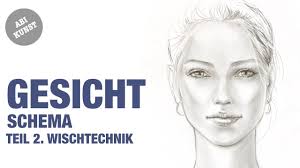 Wie Zeichne Ich Das Gesicht Erste Schritte Zum Portrat Mit Hilfe Einer Schema Teil 2 Wischtechnik Youtube