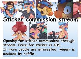 Sticker commissions