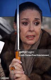 Monica Randall attends the funeral for Spanish filmmaker Luis Garcia...  News Photo