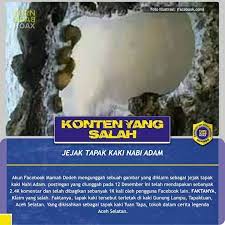 Misteri penemuan jejak kaki raksasa yang membuktikan manusia raksasa itu ada. Akun Facebook Mamah Masyarakat Anti Fitnah Indonesia Facebook