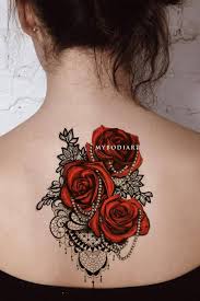 Florence Red Rose Black Lace Temporary Tattoo Lace Tattoo Lace Tattoo Design Sleeve Tattoos