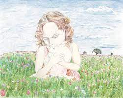 Wrapped edges complete the look. A Field Of Flowers Drawing By Belinda Tagoe Saatchi Art