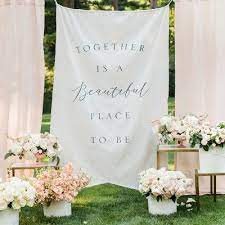 Style Me Pretty Quote Backdrop Banner Wedding Banner Backdrop Backyard Wedding