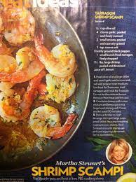 Martha Stewart S Shrimp Scampi From People Magazine Seafood Recipes Recipes Cooking Recipes