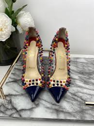 Christian Louboutin Perspex Multi Colour Rockstud Point Heels Size 38 All Designer Home