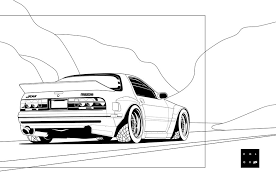 Keep your kids busy doing something fun and creative by printing out free coloring pages. Ss Coloring Pages V 2 Hoonigan S14 Rocket Bunny Rx 7 Hks Civic Type R Supra More