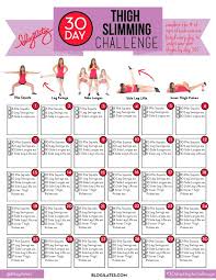 30 Day Thigh Slimming Challenge Blogilates