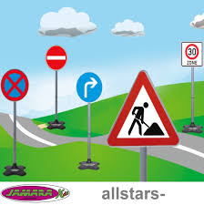 Die wichtigsten verkehrszeichen und regeln. Allstars 5 Stuck Warnschilder Komplett Set B Verkehrsschilder Abbieger Halteverbot Baustelle Fur Kindergarten Spiel Und Sportgerate Fur Kindergarten Und Kommunen Allstars Shop