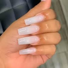 Have a look at these pretty square acrylic nails! Whoops Square Acrylic Nails White Acrylic Nails Fire Nails