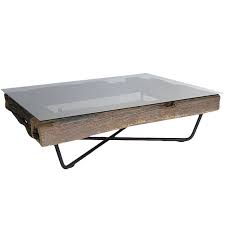 Rustic Wood Iron Glass Coffee Table Coffee Table Glass Coffee Table Table