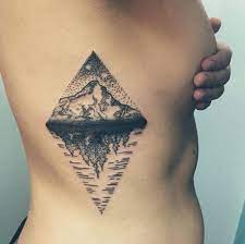 Mt Hood Tattoo On Ribcage By Em White Rib Tattoos For Women Ribcage Tattoo Rib Tattoo