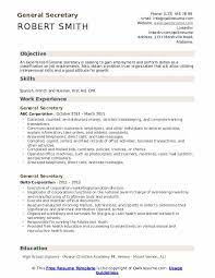 It is essential that you quickly demonstrate you have the best skills for any receptionist role ,so that employers are eager to invite you in for an interview. General Secretary Resume Samples Qwikresume