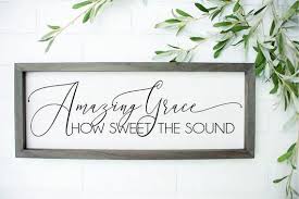 Amazing Grace Svg How Sweet The Sound Lyric Faith Sign Etsy Amazing Grace Svg Sign Stencils Faith Sign