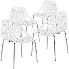 Edgemod Birds Nest Dining Side Chair In White Set Of 4 Walmart Com Side Chairs Dining Patio Dining Chairs Dining Chair Set