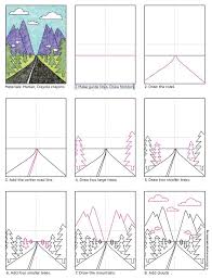 How To Draw A Perspective Landscape Art Projects For Kids Elementary Art Art Worksheets Homeschool Art
