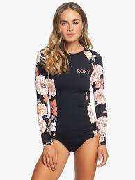 Roxy Long Sleeve Upf 50 Rashguard 192504229992 Roxy Swimsuits For Older Women Long Sleeve Swimwear Rashguard Swimsuit