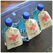 If You Partied Too Hard This New Year S Eve Don T Forget To Grab Up One Of These Funny Wedding Favors Hangover Kit Wedding Wedding Favor Bags