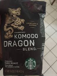 Komodo Dragon Dark Roast Starbucks Whole Bean Coffee 1 Lb Coffee Beans Coffee Dark Roast