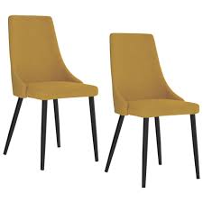 Shop wayfair for all the best kitchen & dining chairs. Venice Modern Fabric Dining Chair Set Of 2 Mustard Best Buy Canada