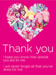 To My Special Someone Thank You Card Birthday Greeting Cards By Davia