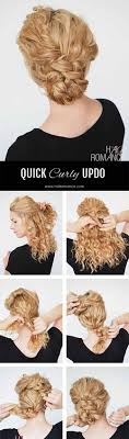This hairstyle, for example, is all about pulling up your strands and tucking them into a high bun with a neat braid wrapping around it to create a chic appearance. 20 Incredibly Stunning Diy Updos For Curly Hair