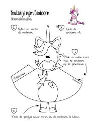Diy Eenhoorn Kleuren En Knutselen Knutselen Unicorn Feestje Knutselen Kind Knutselen