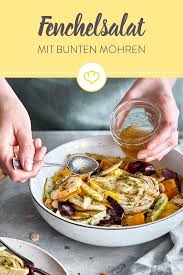 Fenchelsalat Mit Bunten Mohren Und Mandelsplittern Rezept Fenchelsalat Fenchel Vegane Avocado Rezepte