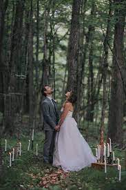 Candlelit Upstate New York Forest Vow Renewal At M D Farm Junebug Weddings Vow Renewal Dress Vow Renewal Forest Inspired Wedding