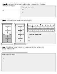 Free, printable reading worksheets, lessons and activities for classroom use and home schooling. Calculating Density Worksheet Science Teaching Resources Physical Science High School Elementary Science Activities