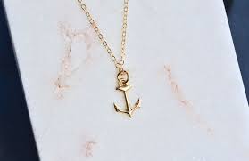 Anchor Necklace Women Dainty Gold Necklace For Women Gift Etsy Gold Necklace Women Dainty Gold Necklace Anchor Necklace