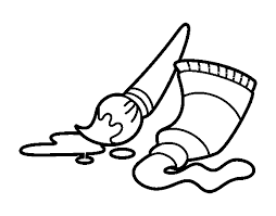100+ free paint brush art and graphics. Brush And Paint Coloring Page Coloringcrew Com