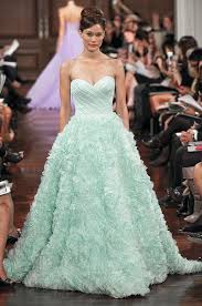 36 Colorful Wedding Gowns That Prove You Don T Have To Wear White Mint Wedding Dresses Colored Wedding Gowns Colored Wedding Dress