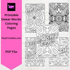 You can use our amazing online tool to color and edit the following free swear word coloring pages. Swear Words Coloring Pages Instant Download Printables For Every Occasion