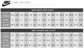 Nike Air Vapormax Size Chart