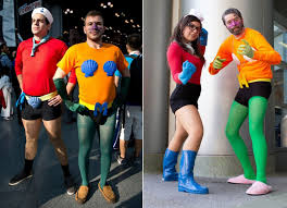 Ausgefallene und lustige kostüme machen jedes fest schöner. Lustige Halloween Und Faschingskostume Fur Meerjungfraumann Und Blaubarschbube Spongebob Schwammkopf Meerjungfraumann Und Blaubarschbube Partner Kostum