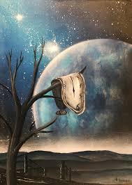 1 x clockfunny surrealist art gift salvador dali time warp melting clock silver time. Salvador Dali Famous Clock Painting Painting Inspired