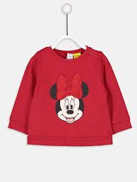 Kiz Bebek Mickey Mouse Sweatshirt 8wn597z1 Gzl Lc Waikiki Cocuk Kiyafetleri Baby Outfits Bebek Mickey