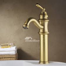 For those who want a modern update, browse contemporary brass bathroom faucets or dramatic black bathroom faucets. Gold Bathroom Faucet Vessel Single Handle Polished Brass Vanity